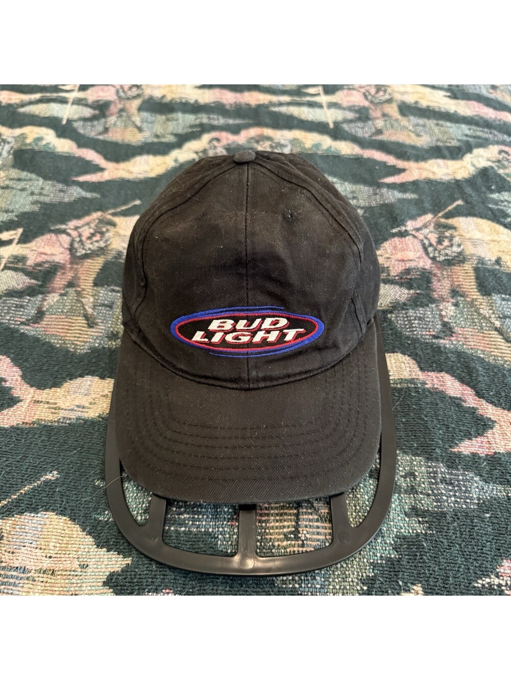 Vintage 90s Bud Light OG Beer Logo Black Baseball Style Hat OSFM